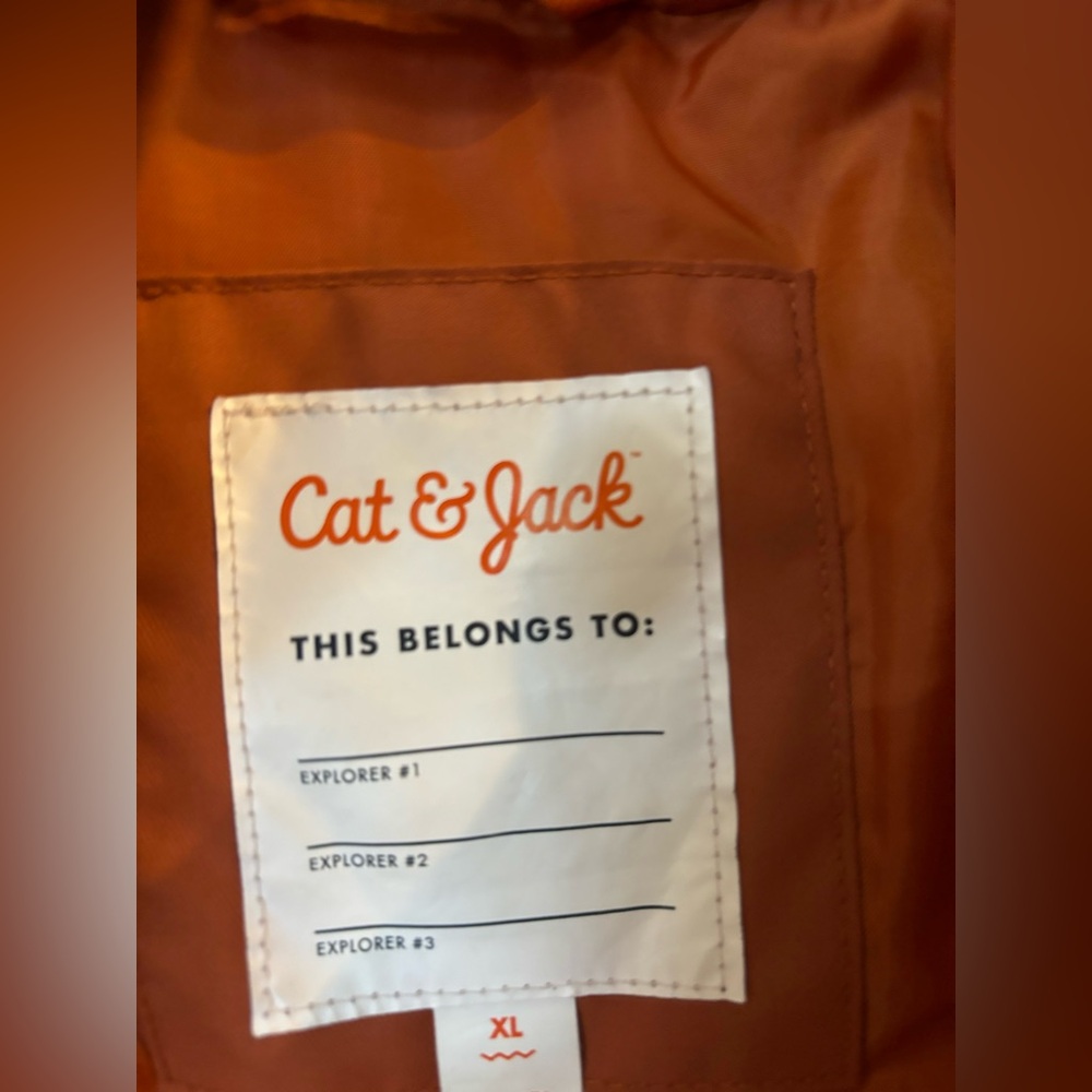 Adaptive Clothing-Cat and Jack XL Kids Orange Jacket - Picture 5 of 8